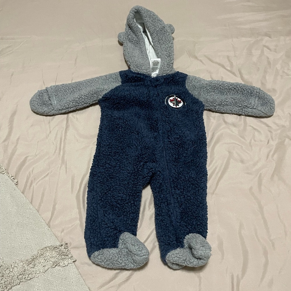 *SOLD*Winnipeg Jets bunting onesie